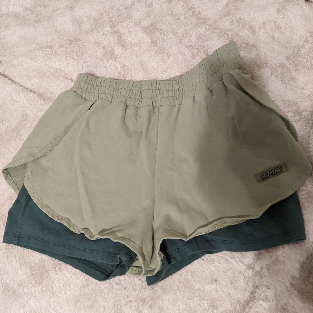 Bo + Tee Workout Layered Shorts